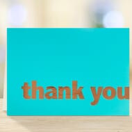 Customized thank you card