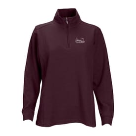 Quarter Zip Ribbed Pullover- Women's