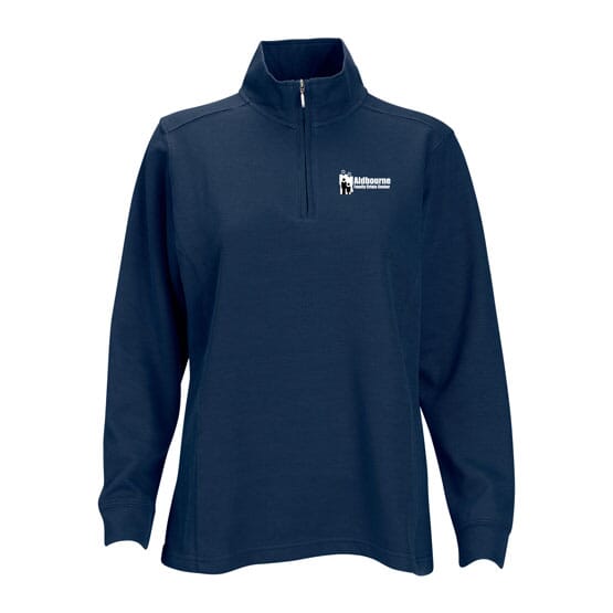 Quarter Zip Ribbed Pullover- Women's