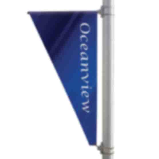 30" X 60" Double-Sided Triangular Pole Banner