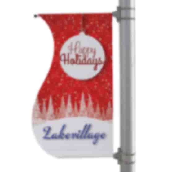 24" X 48" Double-Sided S-Shaped Pole Banner