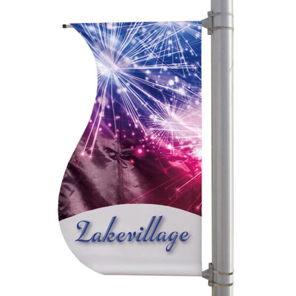30" X 60" Double-Sided S-Shaped Pole Banner