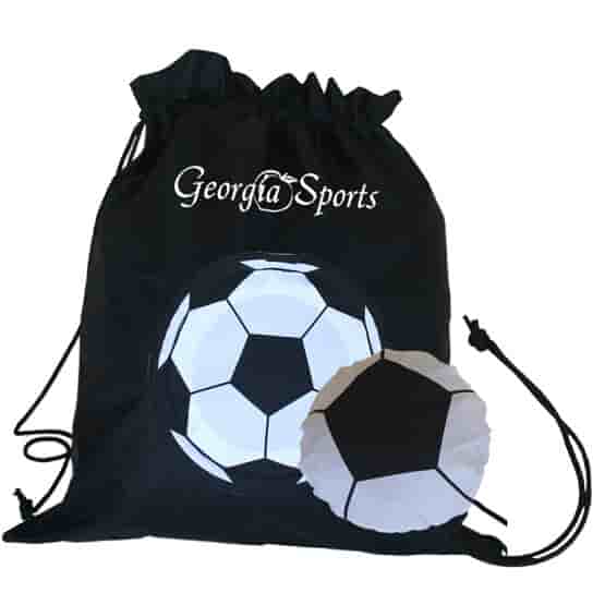 Soccer Ball Drawstring With Stowaway Pouch