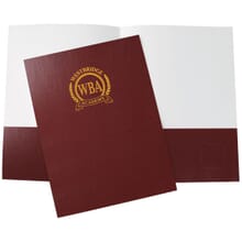 Burgundy glossy folder