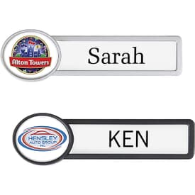 Oval Reusable Magnetic Badge