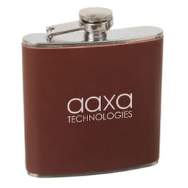 6 oz Leather Wrapped Stainless Steel flask