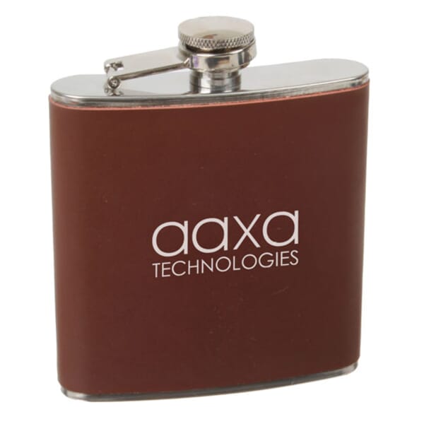 6 oz Leather Wrapped Stainless Steel flask
