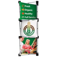 3 square banners tradeshow display