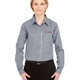 Ultraclub® Medium Check Woven- Ladies'