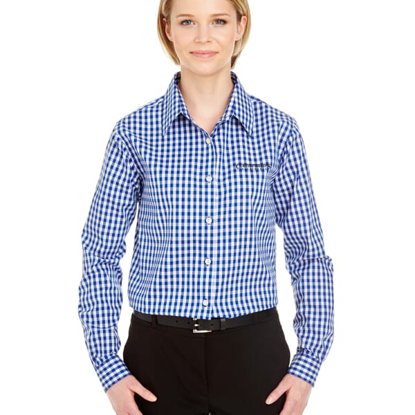 Ultraclub® Medium Check Woven- Ladies'