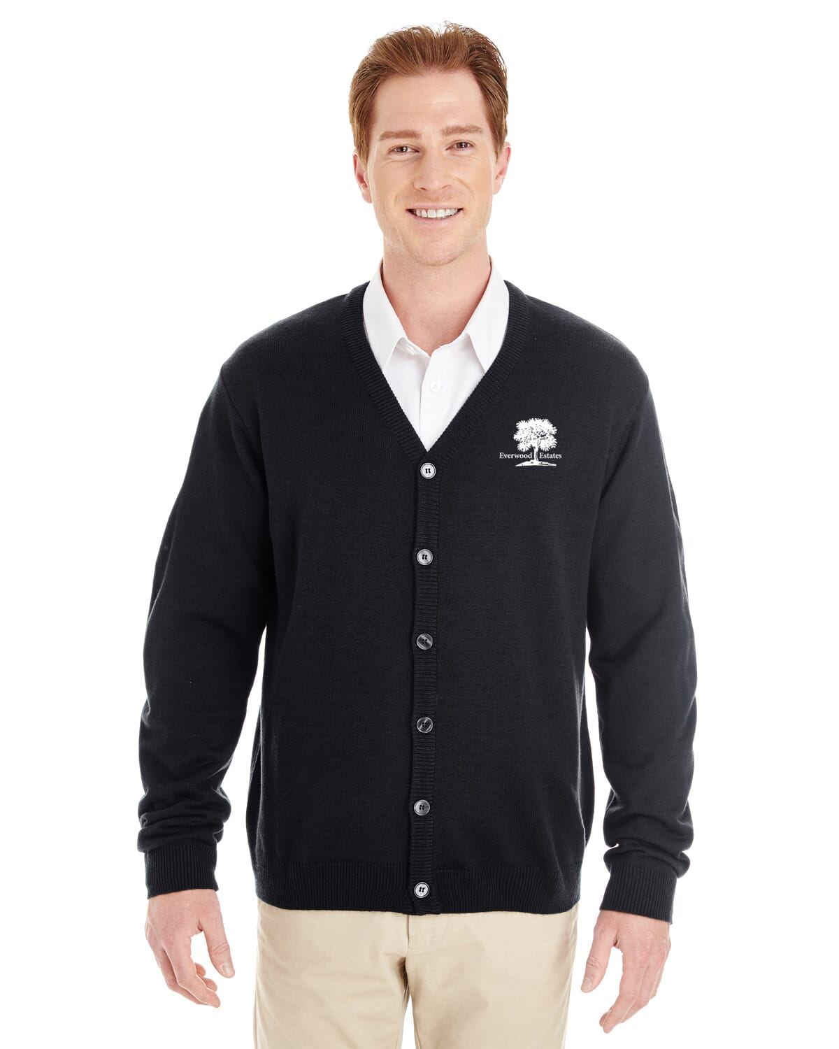 Harriton® Pilbloc™ V-Neck Button Cardigan Sweater- Men's