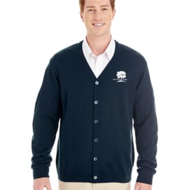 Harriton® Pilbloc™ V-Neck Button Cardigan Sweater- Men's