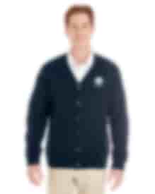 Harriton® Pilbloc™ V-Neck Button Cardigan Sweater- Men's