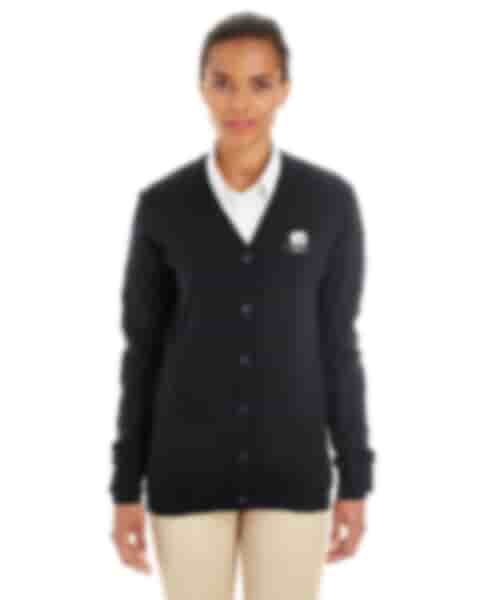 Harriton® Pilbloc™ V-Neck Button Cardigan Sweater- Ladies'