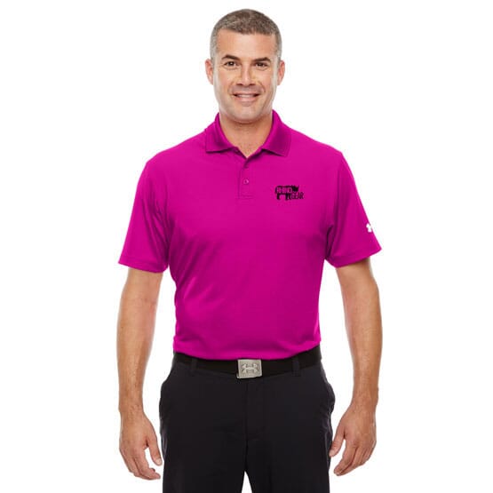 pink under armour polo