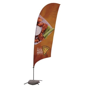 10.5ft Value Single Sided Razor Sign - Cross Base