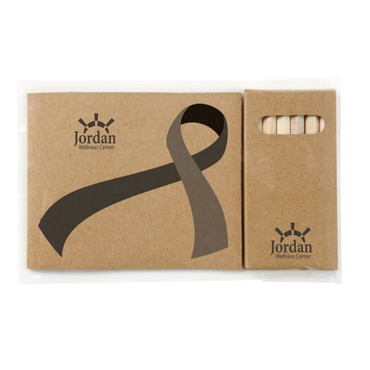 Kraft Paper Awareness Coloring Book with Pencils