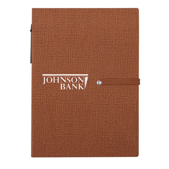 100 Brown Deluxe Sticky Notebook Set 1 Color Imprint Charge - 