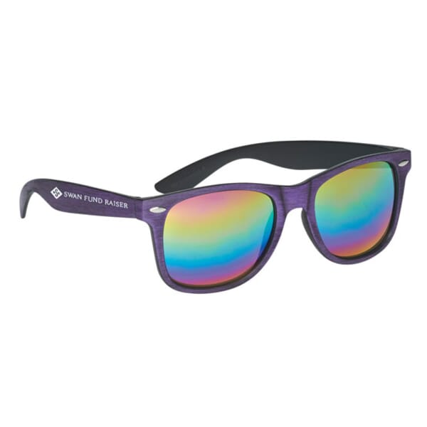 Cruise Retro Sunglasses - Mirrored Wood Tone