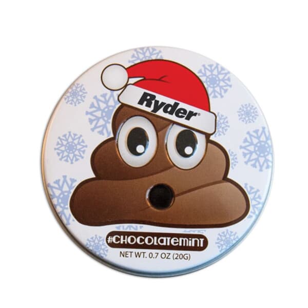 Emoji Chocolate Mints Tin - Santa Pile Of Poo