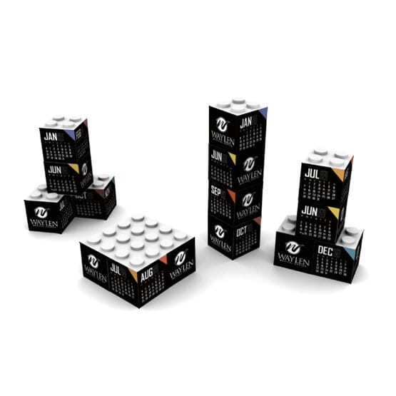 2020 3D Shapes Triumph® Desk Calendar- Building Blocks