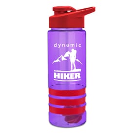 24 Oz. Color Band Water Bottle With Mixing Ball
