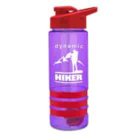 24 Oz. Color Band Water Bottle With Mixing Ball