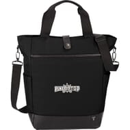 Black tote bag with laptop sleeve
