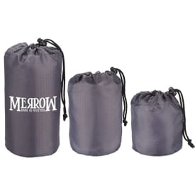 Set Of 3 Lightweight Drawstring Sacks