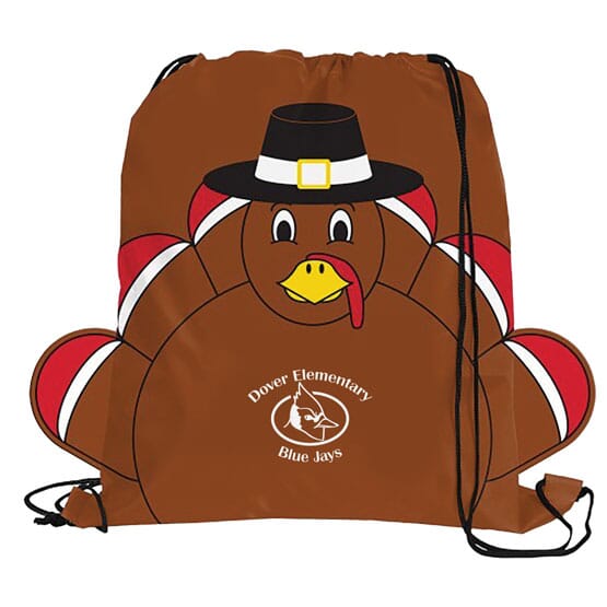 Festive Holiday Drawstring Bag