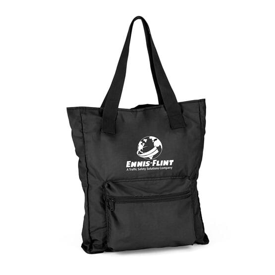 100 Black Foldaway Tote Bag 1 Color Imprint 100 Black Foldaway Tote Bag 1 Color Imprint