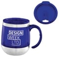 Desk mugs snap-on lid