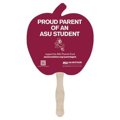 Apple shaped hand fan