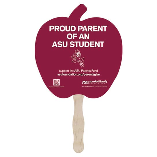 Apple shaped hand fan