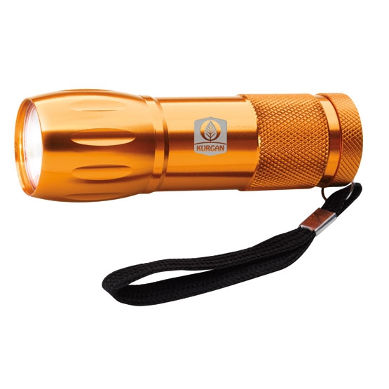 Metallic Orange COB Flashlight for Halloween Safety