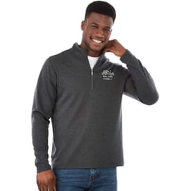 Washable Wool Quarter Zip Pullover - Men's