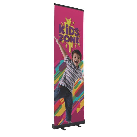 24" Banner Retractor Kit with No-Curl Opaque Fabric