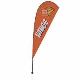 9 1/2 ft Teardrop Single-Sided Banner Kit