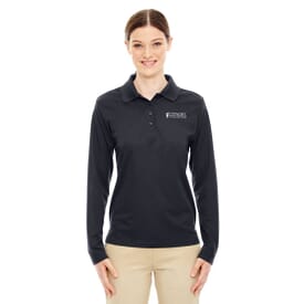 Core 365&#8482; Long Sleeve Pique Polo Shirt &#8211; Ladies&#39;