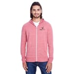 Threadfast Full Zip Heathered Hoodie - Unisex