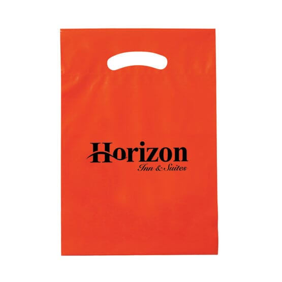 9" x 12" Plastic Bag with Fold-Over Die-Cut Handles