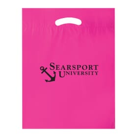 12&quot; x 15&quot; Plastic Bag with Fold-Over Die-Cut Handles