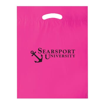 12&quot; x 15&quot; Plastic Bag with Fold-Over Die-Cut Handles