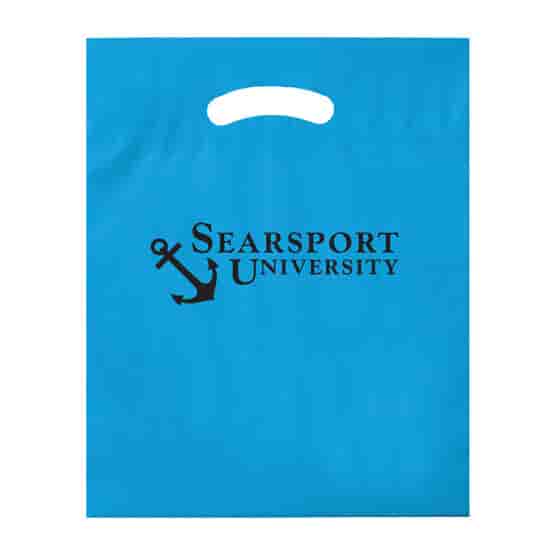 12" x 15" Plastic Bag with Fold-Over Die-Cut Handles