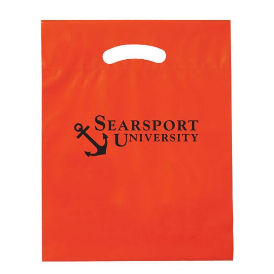 12" x 15" Plastic Bag with Fold-Over Die-Cut Handles