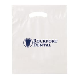 15&quot; x 19&quot; Plastic Bag with Fold-Over Die-Cut Handles