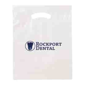 15" x 19" Plastic Bag with Fold-Over Die-Cut Handles
