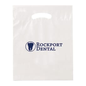 15" x 19" Plastic Bag with Fold-Over Die-Cut Handles