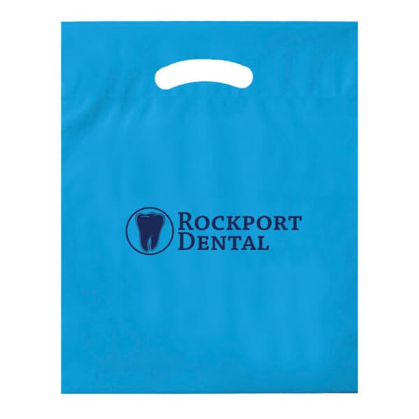 15" x 19" Plastic Bag with Fold-Over Die Cut Handles