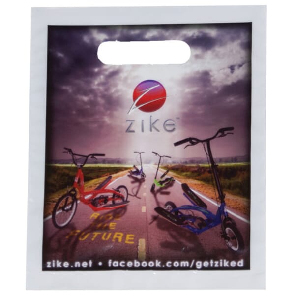 7" x 9" Full Color Plastic Bags with Die-Cut Handles